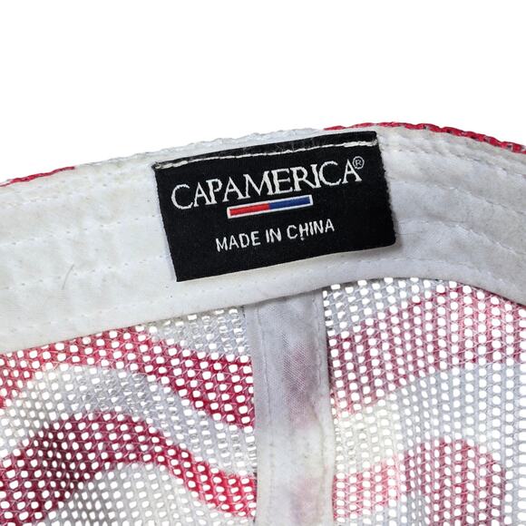 Cap America Flag Trucker Cap with Embroidered‎ GoDaddy Logo - Picture 7 of 8